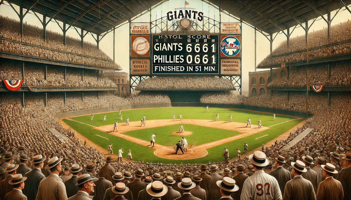 Giants beat the Phillies in 1910