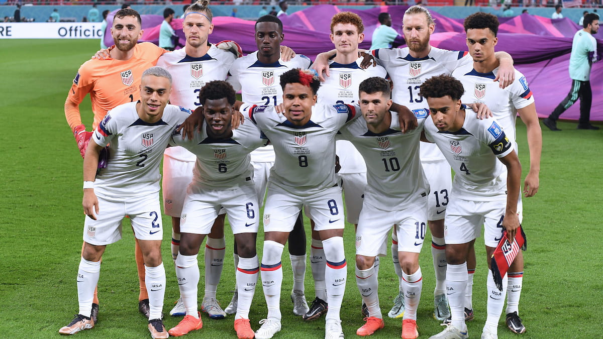 United States mens' soccer team at the Qatar World Cup.