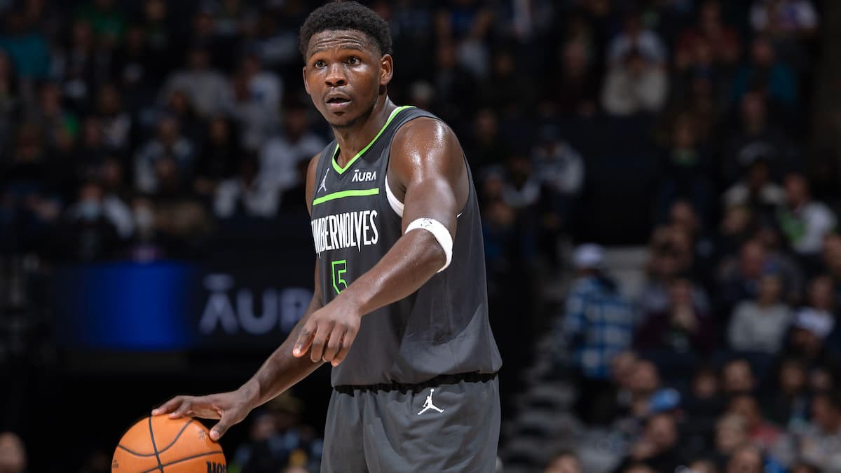 Anthony Edwards playing for the Minnesota Timberwolves.