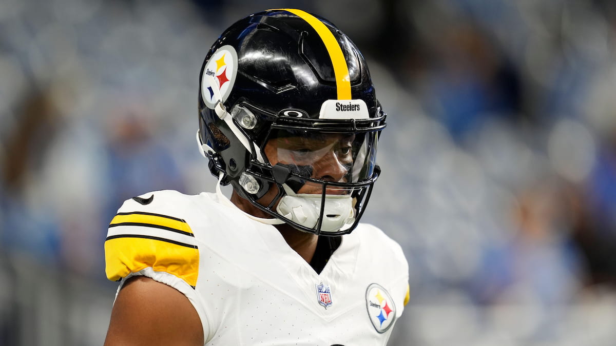 Justin Fields, quarterback of the Pittsburgh Steelers.