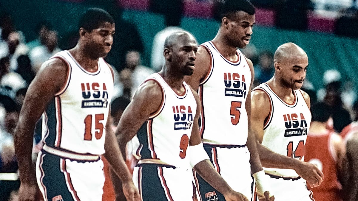 Team USA preparing for the Barcelona Olympics in 1992
