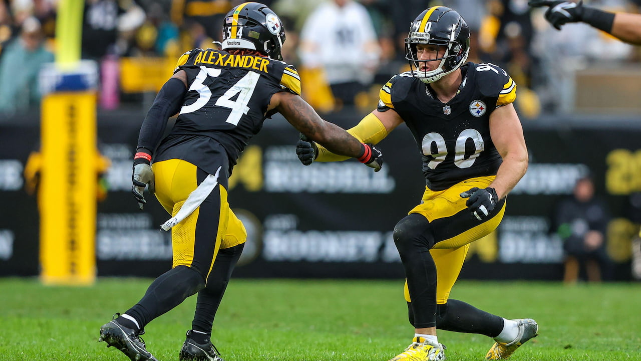 TJ Watt is congratulated for another sack for the Pittsburgh Steelers