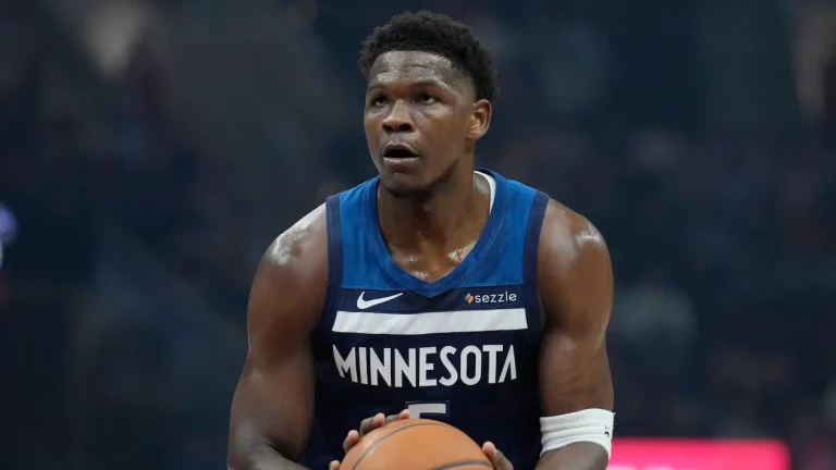Anthony Edwards playing for the Minnesota Timberwolves.