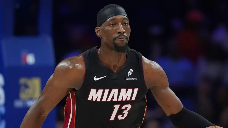 Bam Adebayo playing for the Miami Heat.