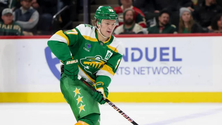 Kirill Kaprizov playing for the Minnesota Wild