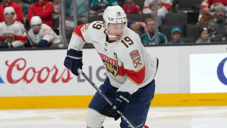 Matthew Tkachuk playing for the Florida Panthers.