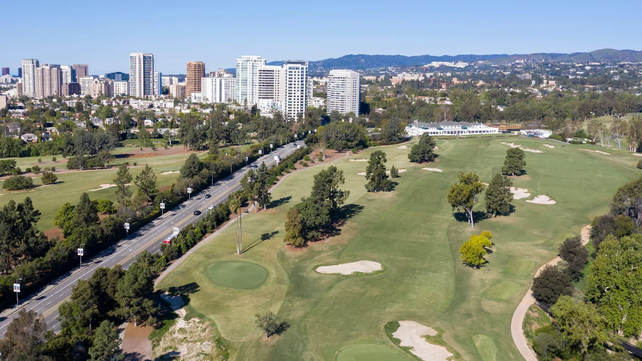 Los Angeles Golf Course with one of the shortest holes in the world.