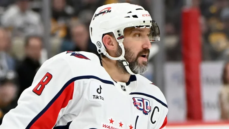 Alex Ovechkin playing for the Washington Capitals.