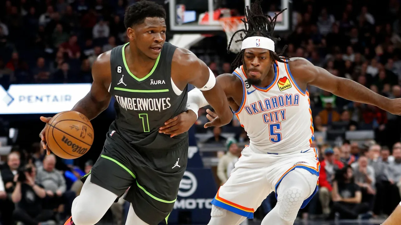 Anthony Edwards playing for the Minnesota Timberwolves.