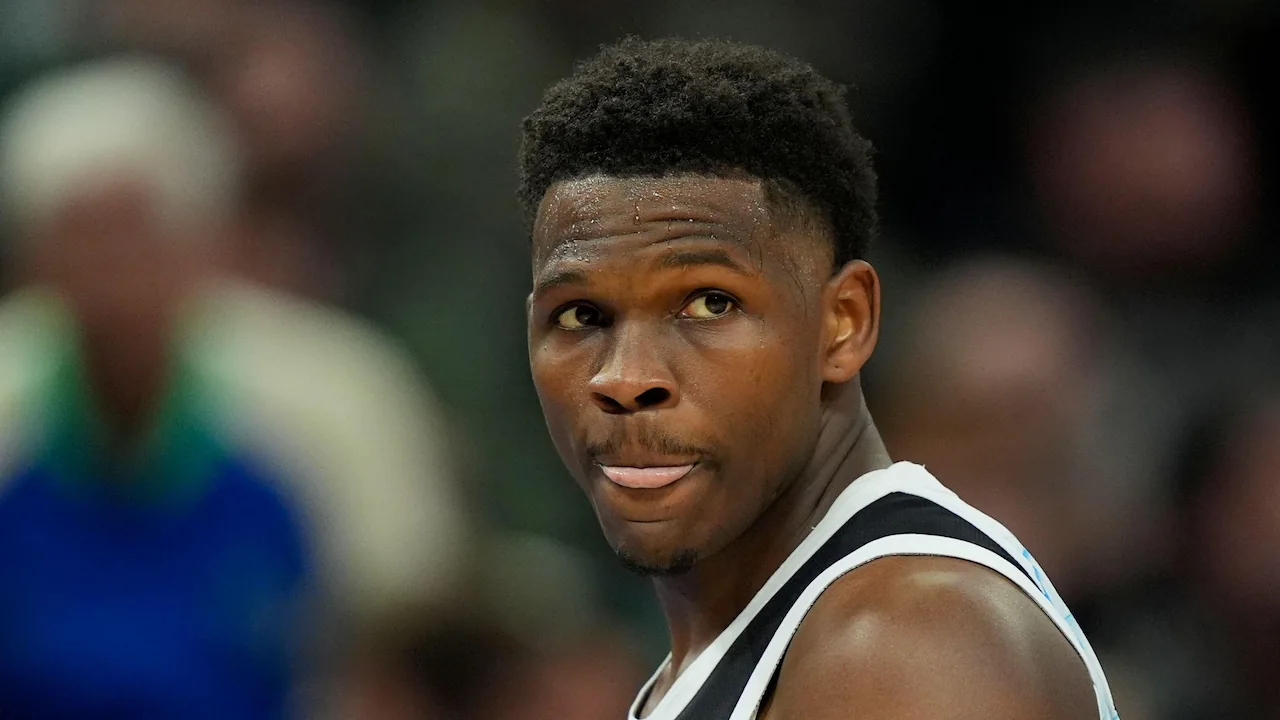 Anthony Edwards playing for the Minnesota Timberwolves.