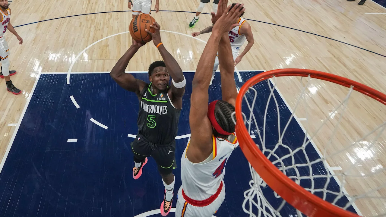 Anthony Edwards playing for the Minnesota Timberwolves.