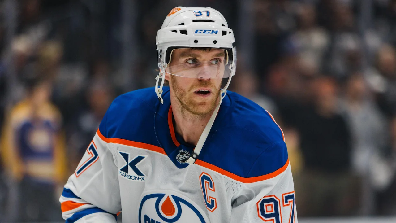 Connor McDavid playing for the Edmonton Oilers.