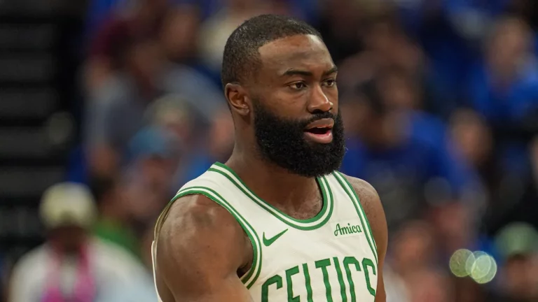 Jaylen Brown playing for the Boston Celtics.