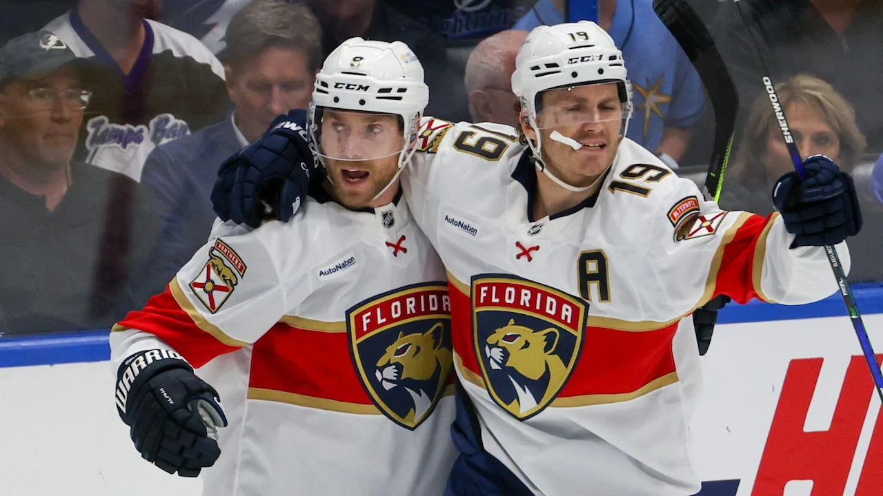 Matthew Tkachuk playing for the Florida Panthers