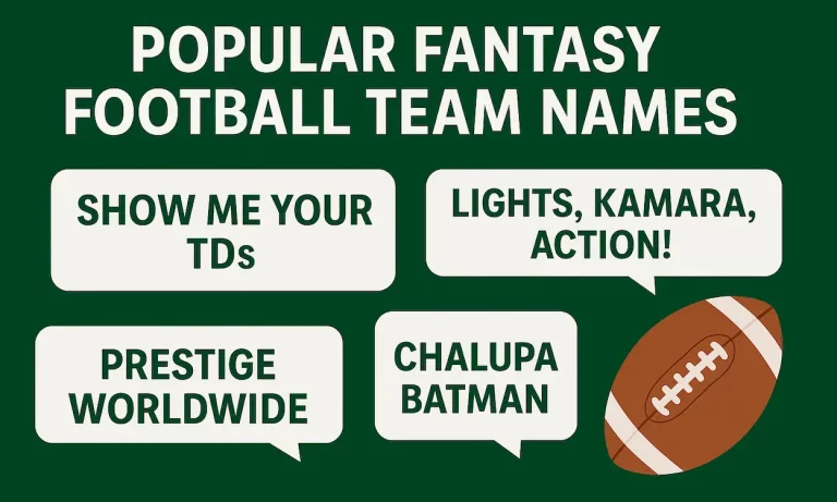 The most popular fantasy football team names