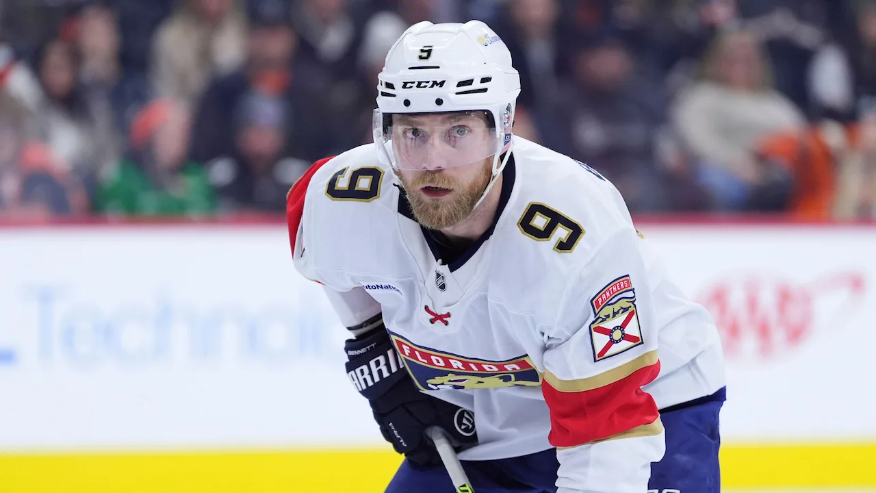 Sam Bennett playing for the Florida Panthers.