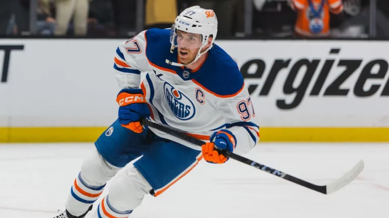 Connor McDavid playing for the Edmonton Oilers.