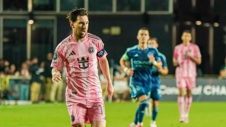 Lionel Messi playing for Inter Miami.