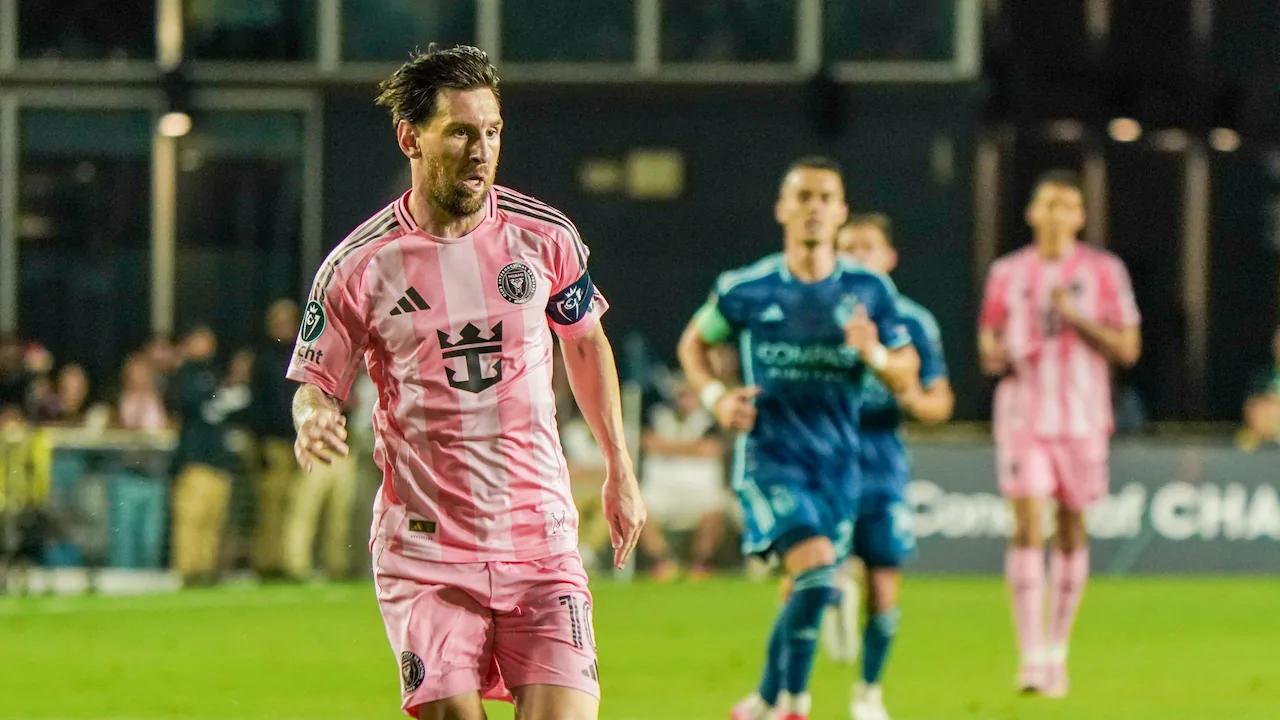 Lionel Messi playing for Inter Miami.