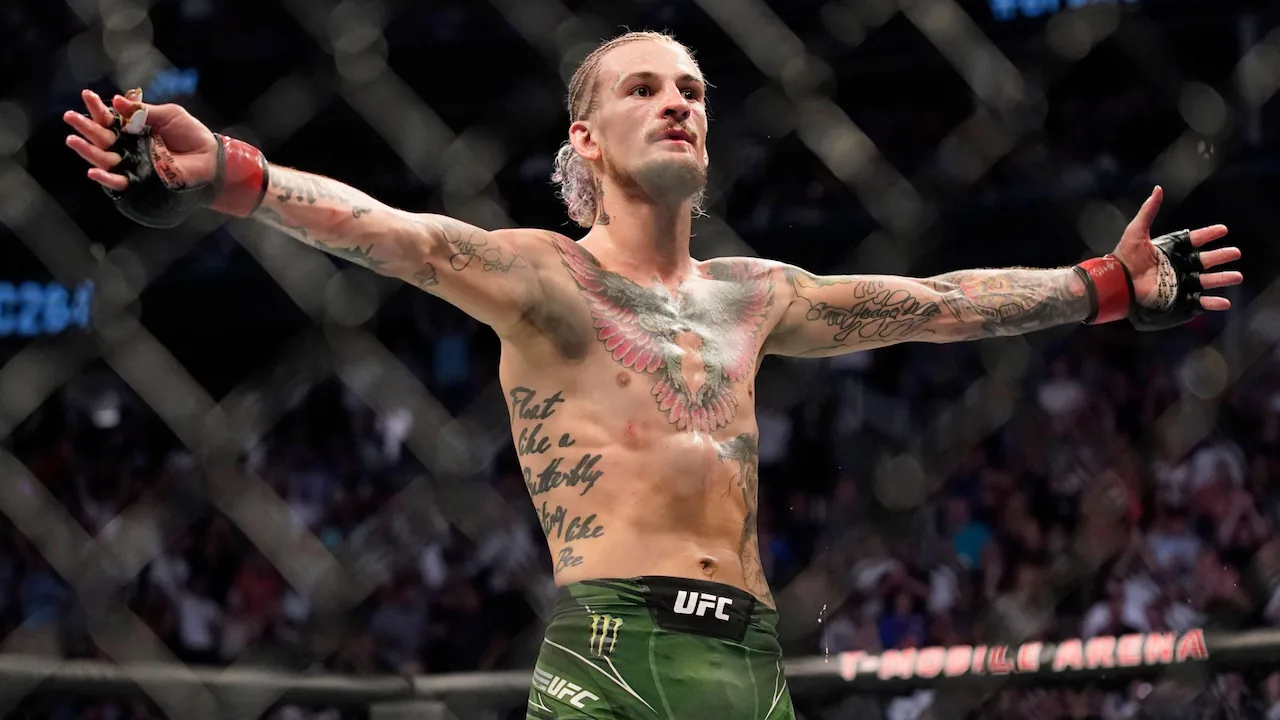 Sean O'Malley after winning a UFC fight.