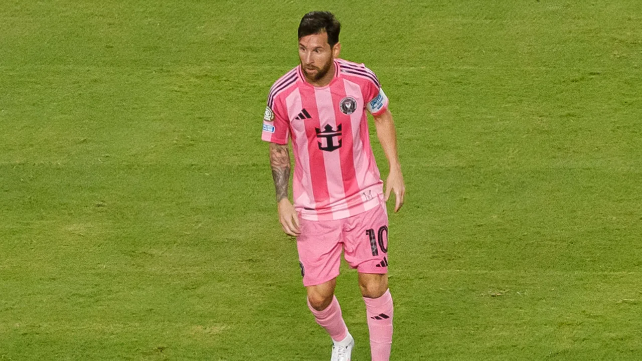 Lionel Messi playing in a MLS game for Inter Miami.