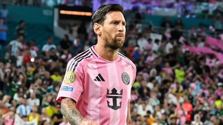 Lionel Messi preparing to play an MLS game for Inter Miami.
