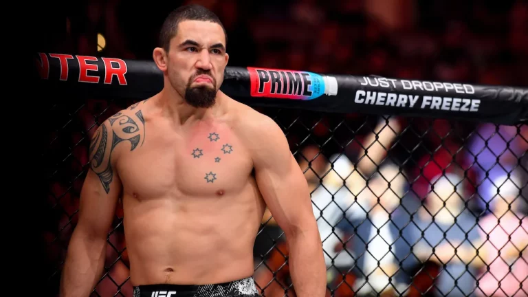 Robert Whittaker during a UFC fight.